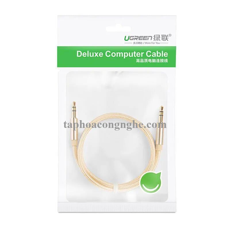 Ugreen 30812 3M màu Vàng Cáp âm thanh 2 đầu 3.5mm dương AV112 30030812